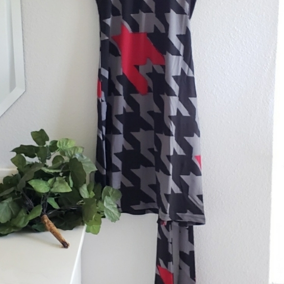 Tracy Negoshian Black & Gray Jane Houndstooth Pop Wrap Dress Size XS - Picture 7 of 11